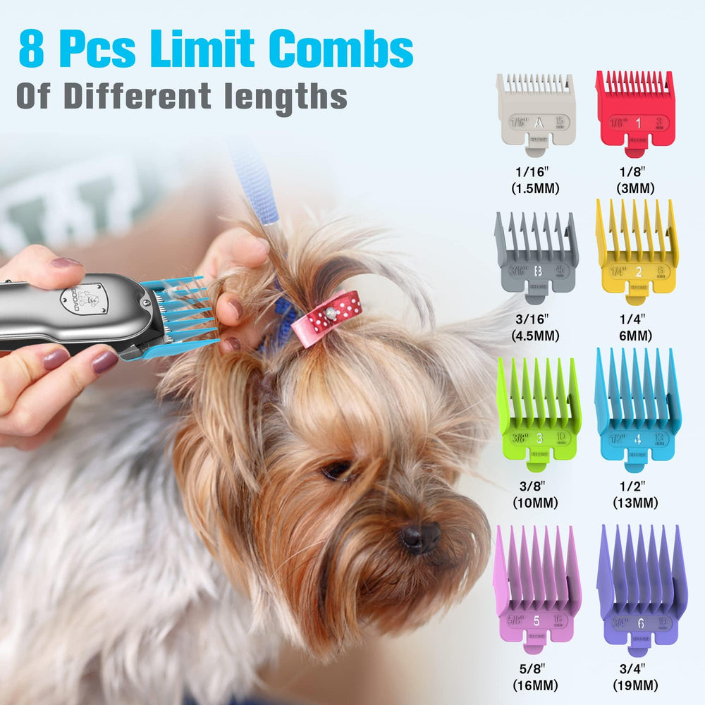 Gooad dog clippers safe design with rounded tips protects skin.