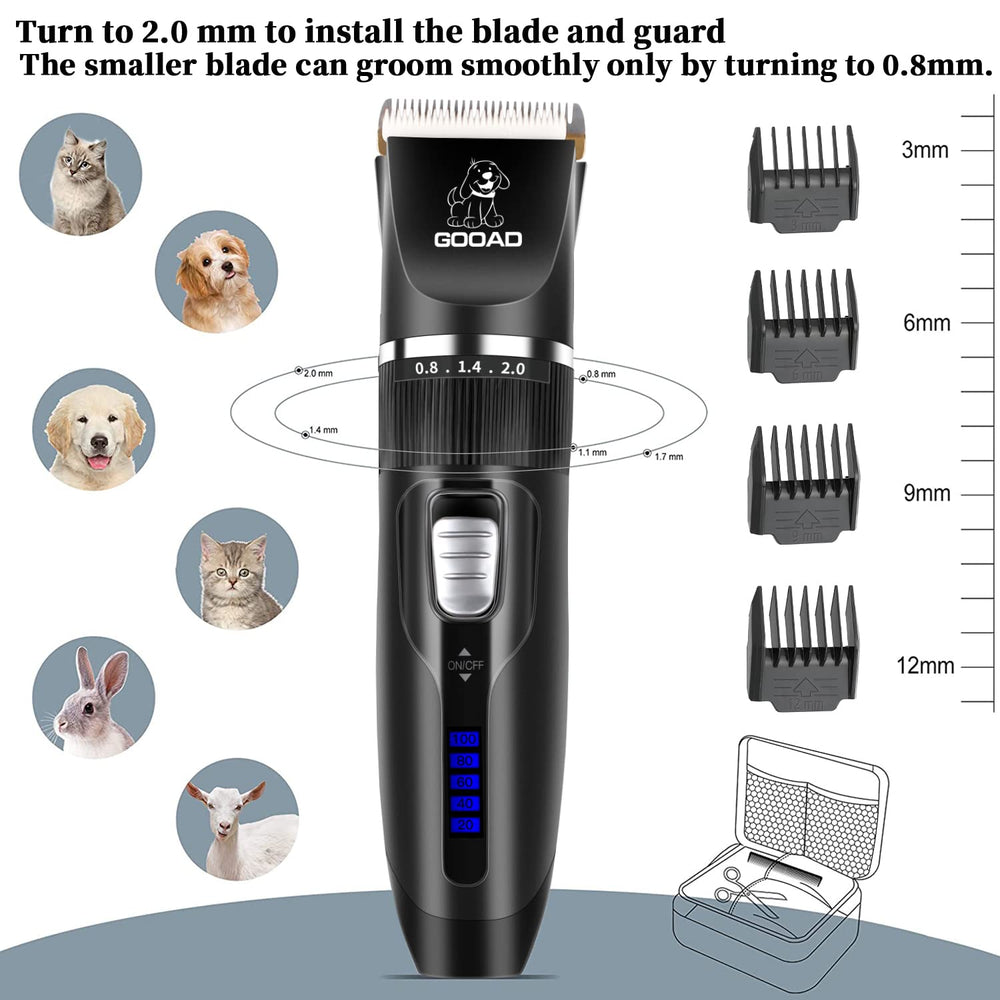 Gooad grooming kit with travel case keeps tools organized on trips.