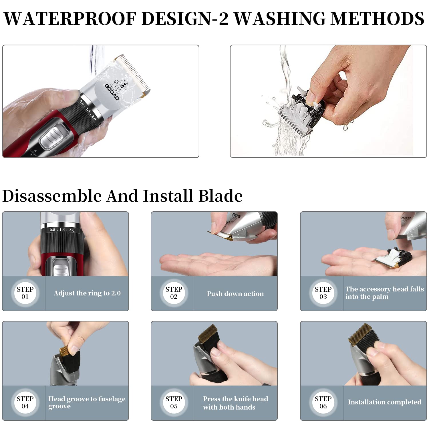Gooad dog clippers travel kit for organized grooming on the go