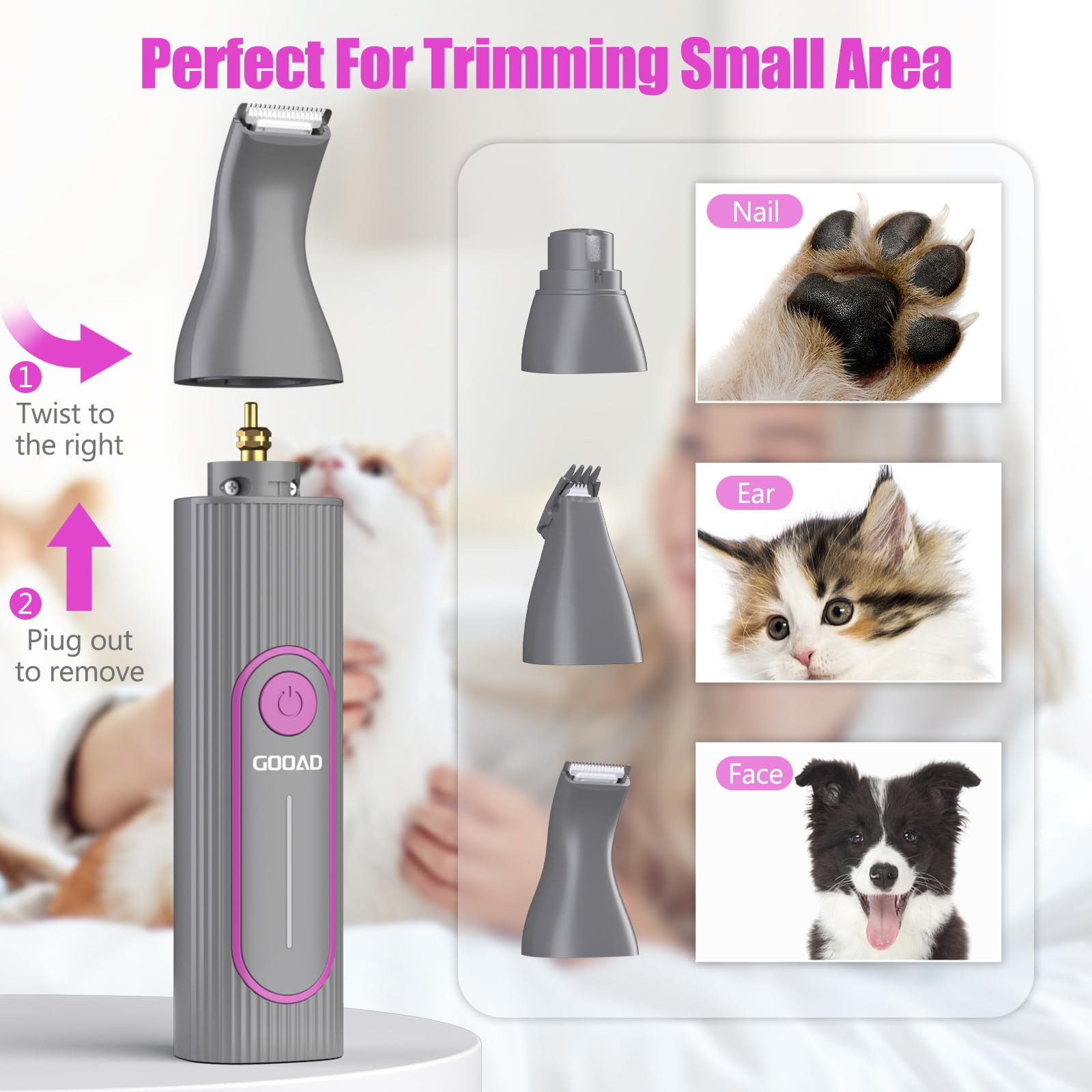 Gooad grooming kit accessories layout showcases comprehensive tools