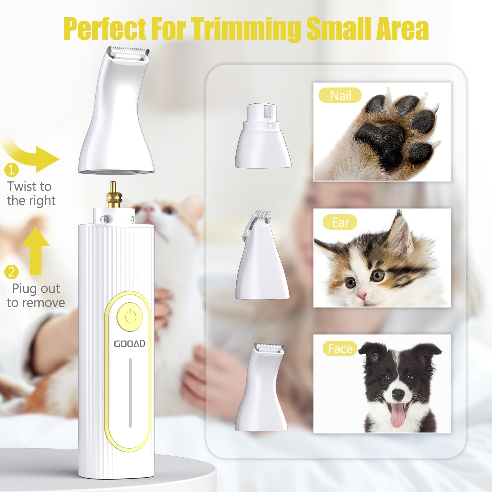 Gooad nail grinder head ensures safe, smooth nail shaping in small areas.