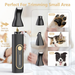 Gooad paw trimmer heads for precise small-area trimming around paws and face.