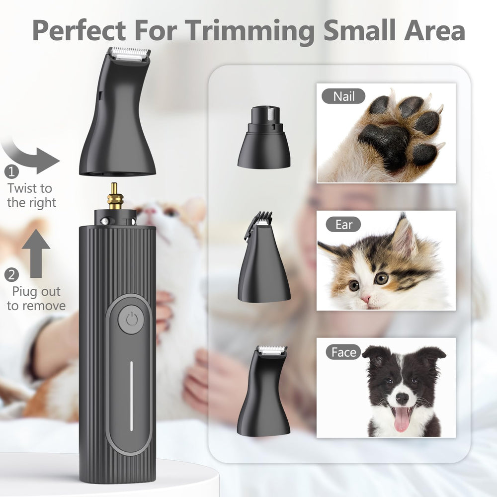 Gooad paw trimmer heads for precise trimming around paws and small areas.