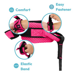 Gooby breathable mesh handle in red reduces wrist fatigue on longer strolls