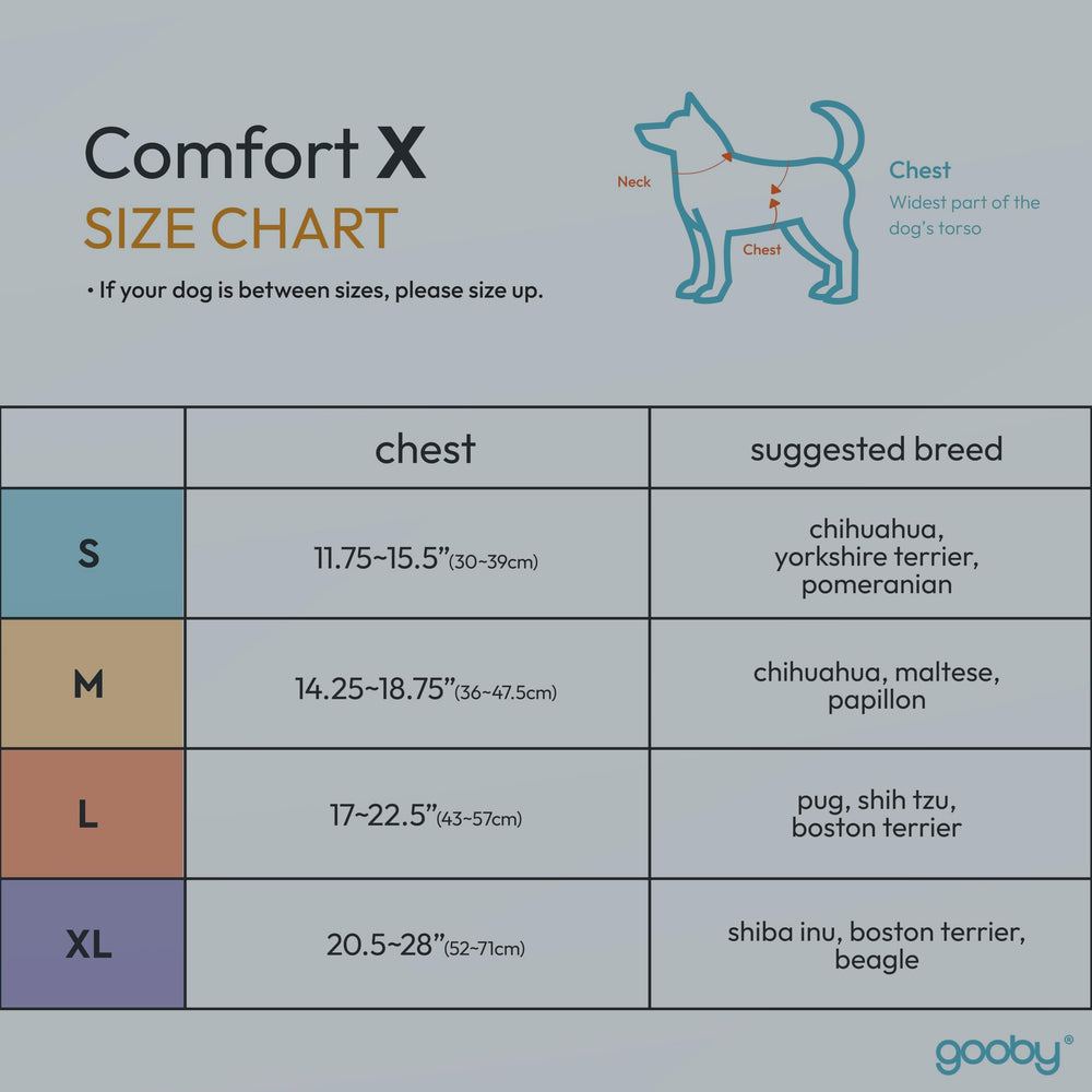 Gooby Comfort X Harness pink worn-on-dog indoors for everyday indoor-outdoor use.