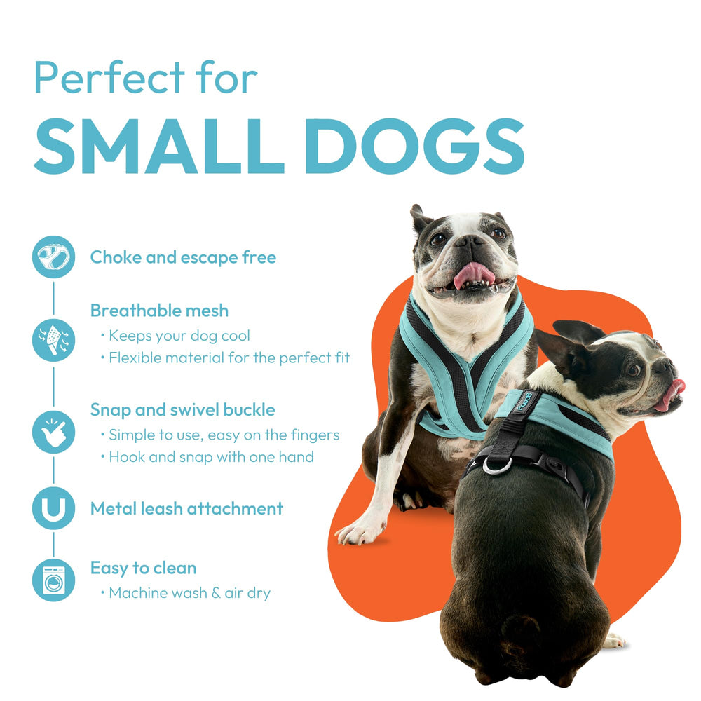Gooby Comfort X One Dog Harness head-in design highlighted for chest-focused support.