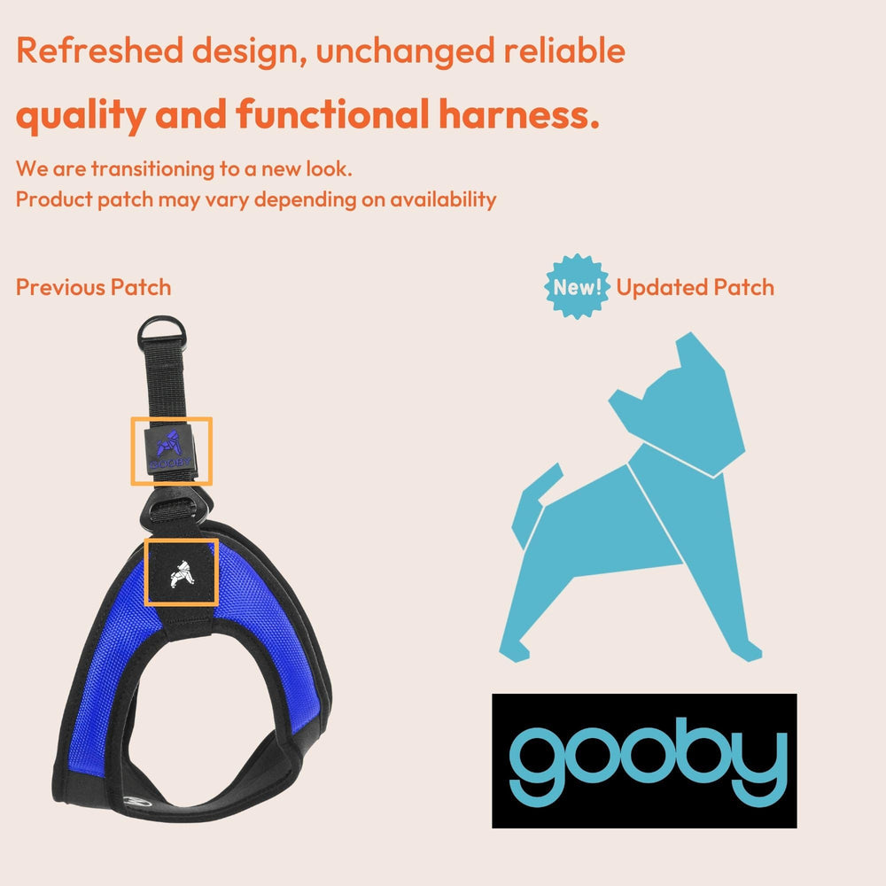 Gooby Escape Free Easy Fit black side view supports no-pull walking with chest-friendly design.