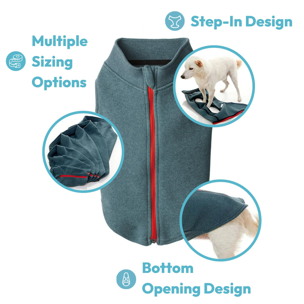 Gooby microfiber fleece vest interior close-up highlighting soft inner lining and stretch fit.
