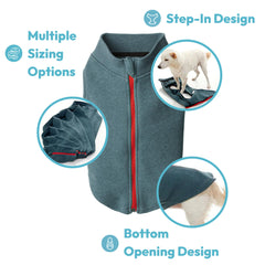 Gooby microfiber fleece vest interior close-up highlighting soft inner lining and stretch fit.