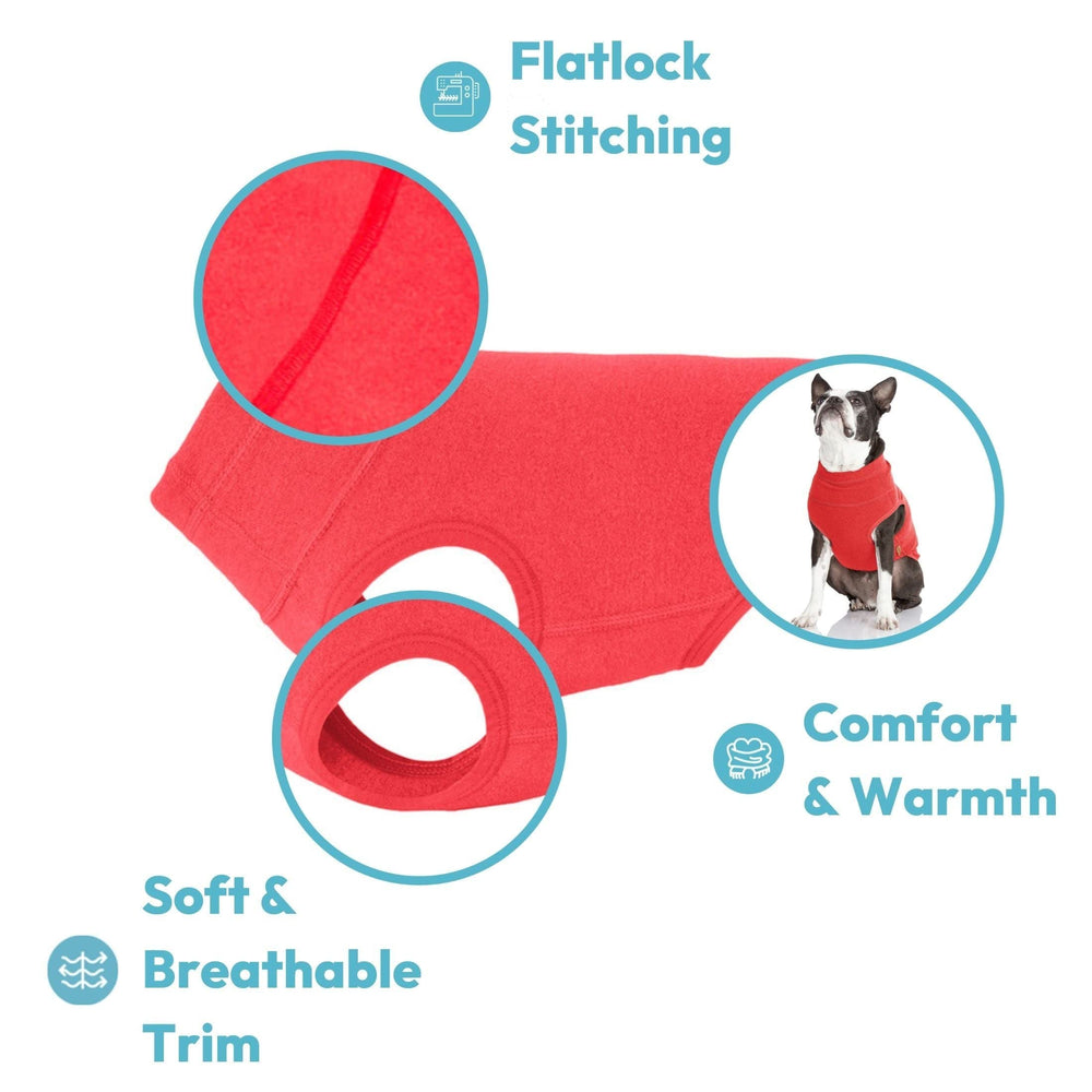 Gooby Microfiber Stretch Fleece Vest side view highlighting flexible fit