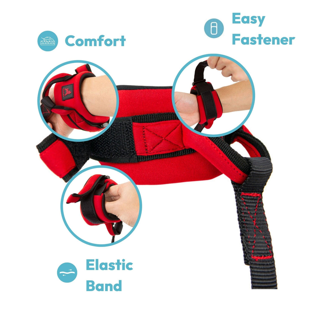 Gooby Neoprene Wrist Band Leash turquoise closeup cushion highlights padded handle for comfort