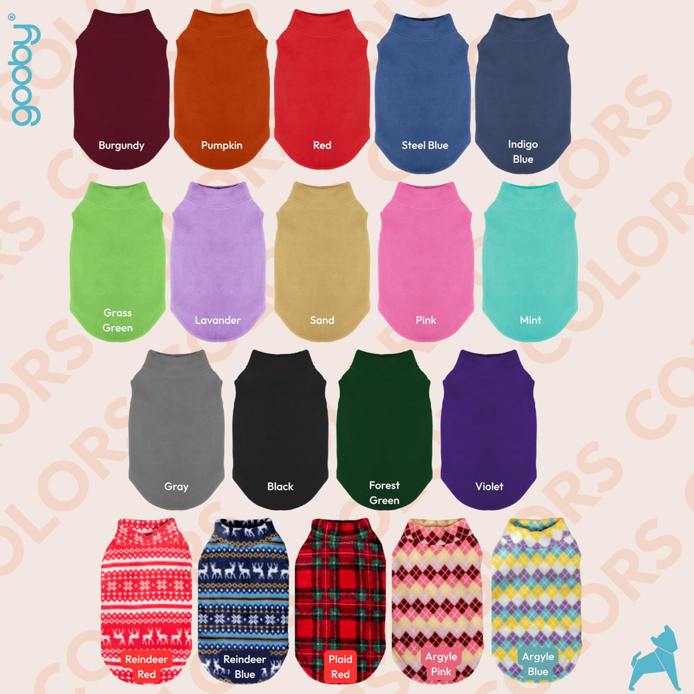 Gooby Stretch Fleece Vest demonstrates flexible fit for active dogs.