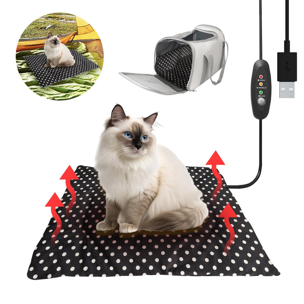 GooCare USB heating pad bed offers indoor-outdoor use with cozy warmth for pets.