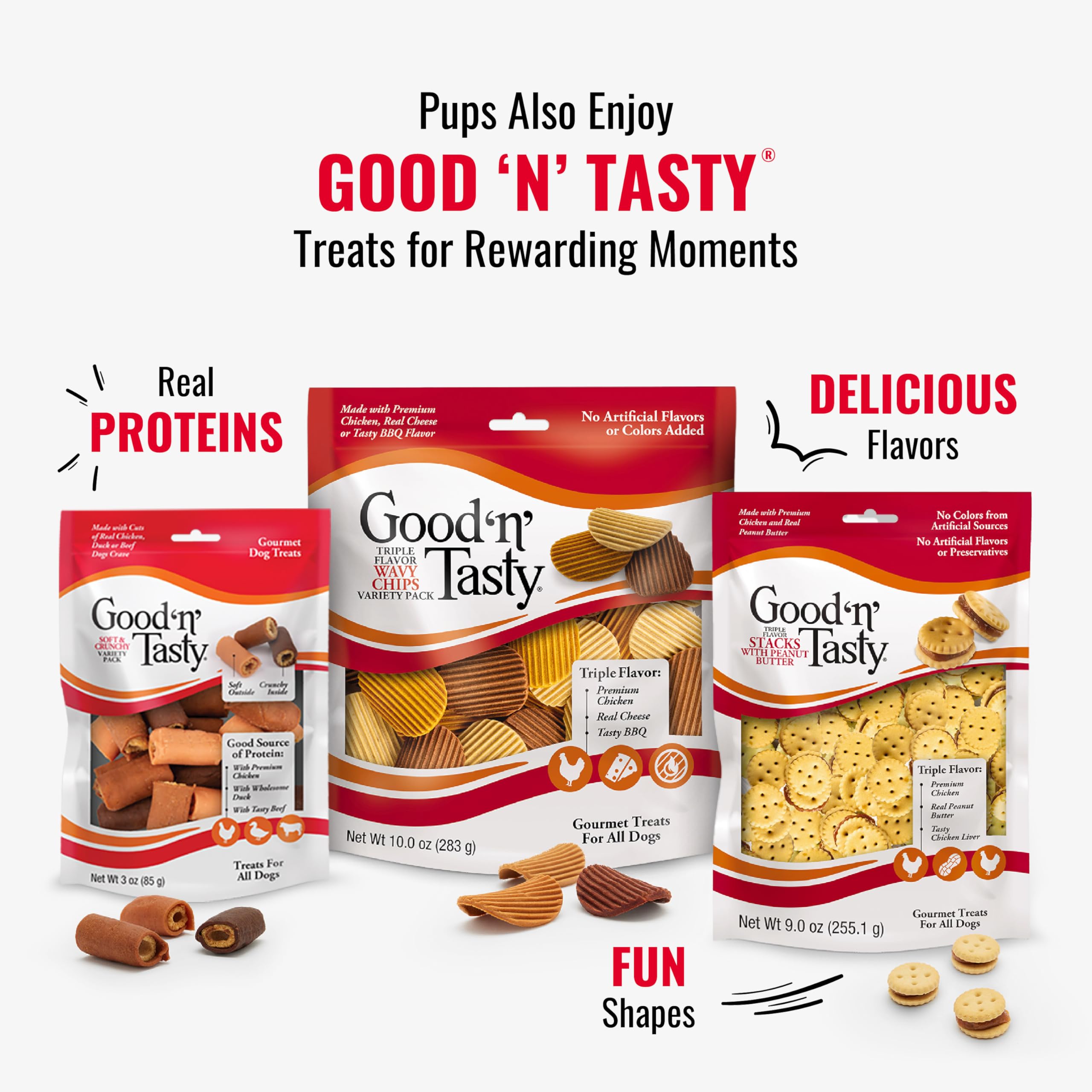 Good 'n' Fun Triple Flavor Kabobs chews portioning guidance for daily calories.
