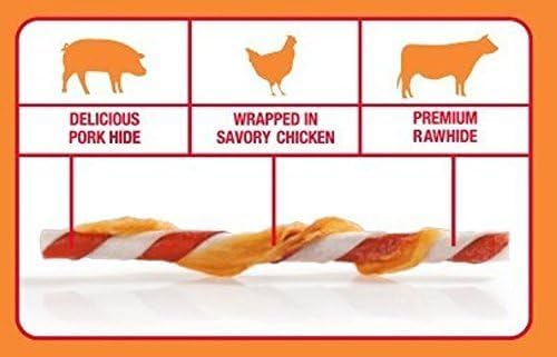 Good 'n' Fun Triple Flavor Twists puppy-friendly-size image shows bite-sized chew for small dogs