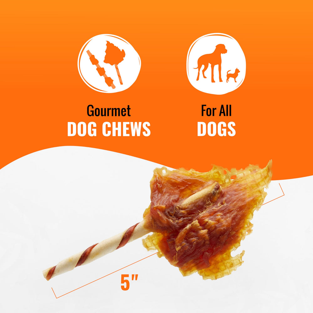 Good ‘n’ Fun Triple Flavor Wings chew dog-enjoyment scene—tasty treat.