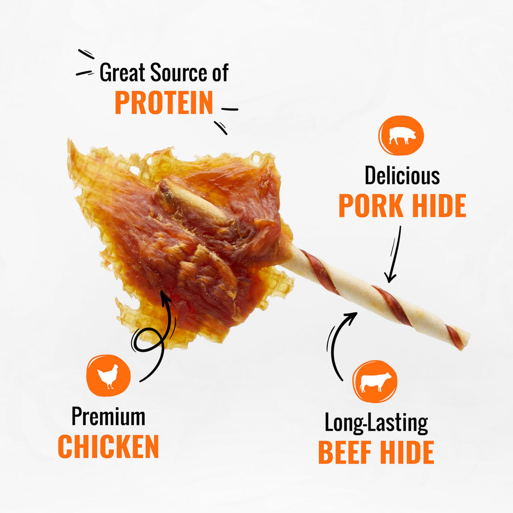 Good ‘n’ Fun Triple Flavor Wings chew wing-shape closeup—fun chew time.