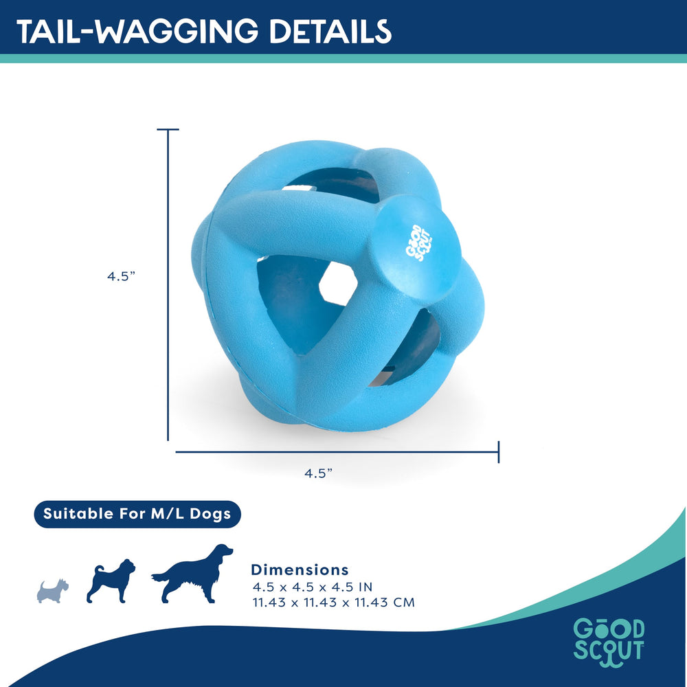 Good Scout Cage Ball Dog Toy durable material for long-lasting outdoor use.