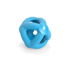 Good Scout Cage Ball Dog Toy outer view shows durable chew-ready rubber for daily play.