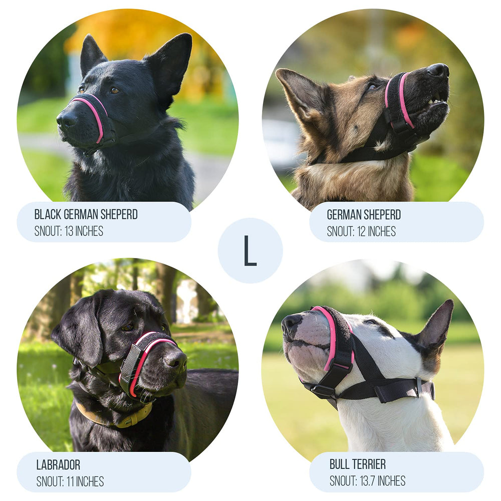 GoodBoy Gentle Muzzle Guard connection strap adds secure, adjustable fit.