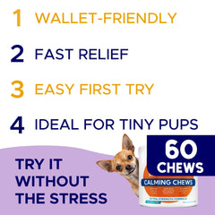 GOODGROWLIES Advanced Calming Chews soft chews close-up highlight palatability and easy consumption.