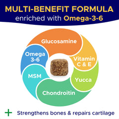 GOODGROWLIES chews close-up showing texture for easy palatable joint support