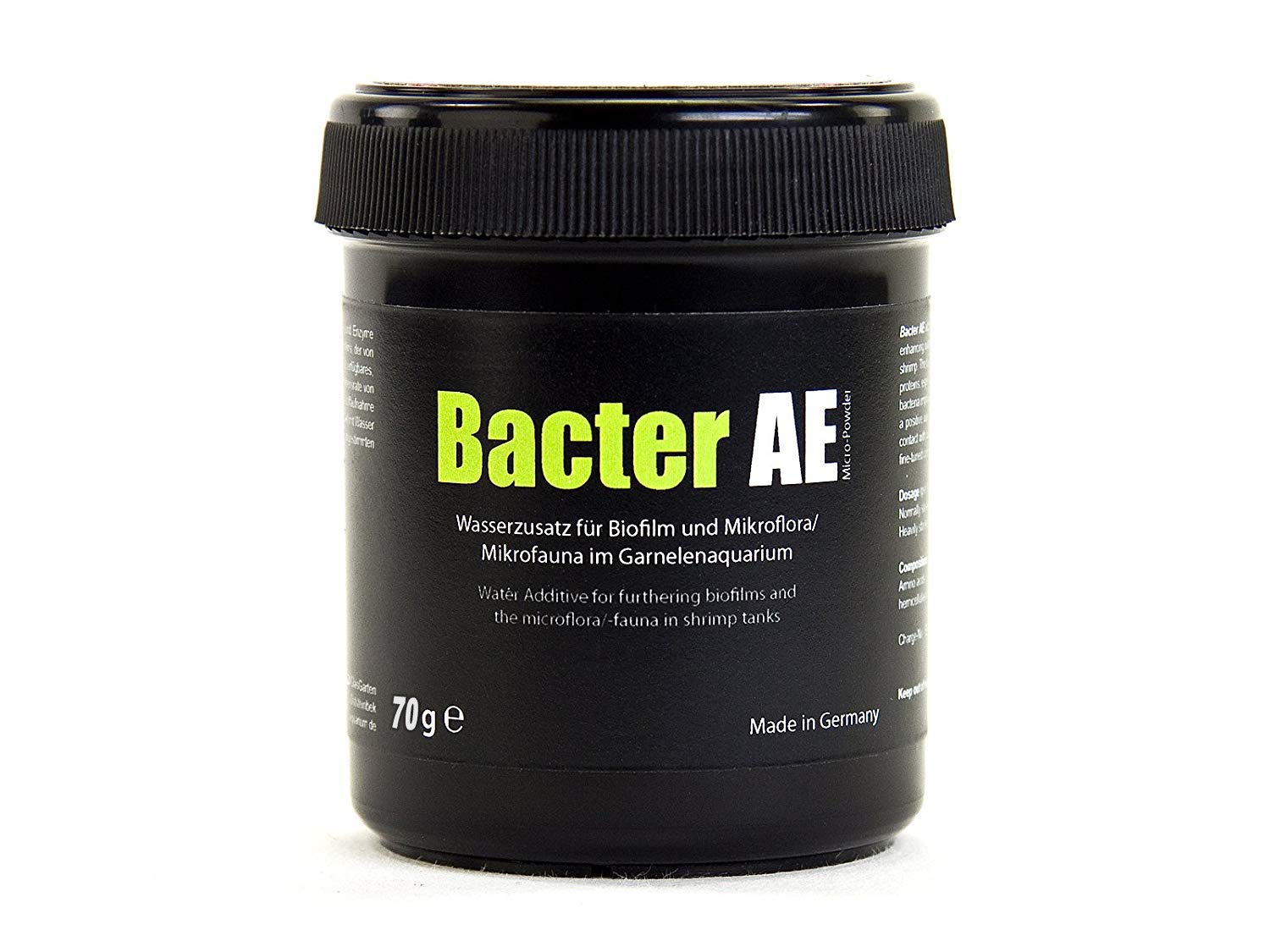 GOODGROWLIES GlasGarten Bacter AE Shrimp bottle demonstrates a nutrient boost for thriving dwarf shrimp.