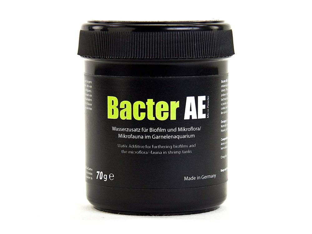GOODGROWLIES GlasGarten Bacter AE Shrimp bottle demonstrates a nutrient boost for thriving dwarf shrimp.
