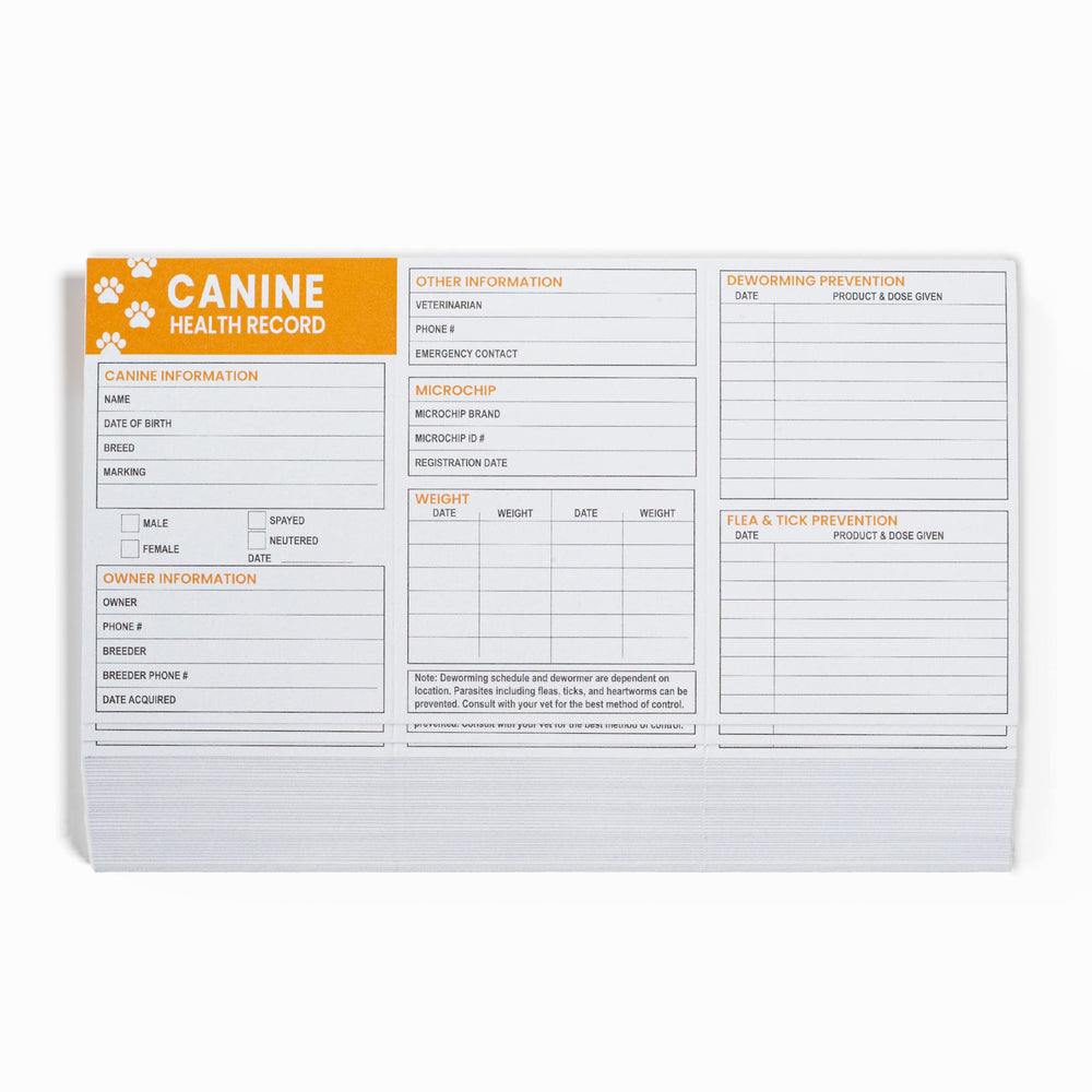 Good|Harbor card stock no-bleed pages support clean veterinary notes