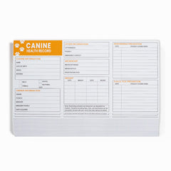 Good|Harbor card stock no-bleed pages support clean veterinary notes