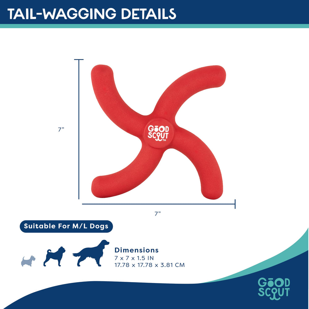 Good Scout Boomerang dog toy outdoor play companion for long-lasting fetch.