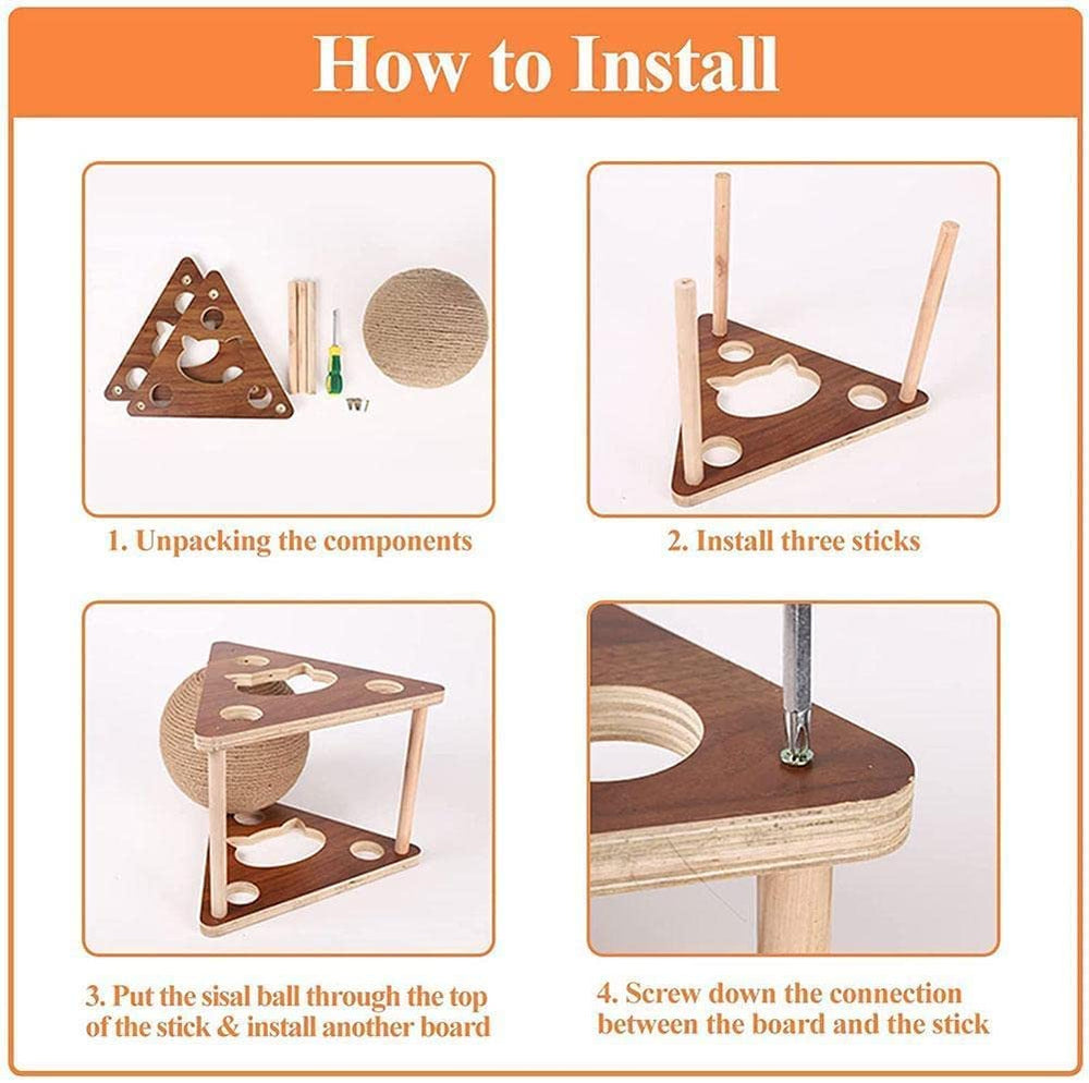 Googgoing cat scratcher in living room demonstrating space-friendly placement