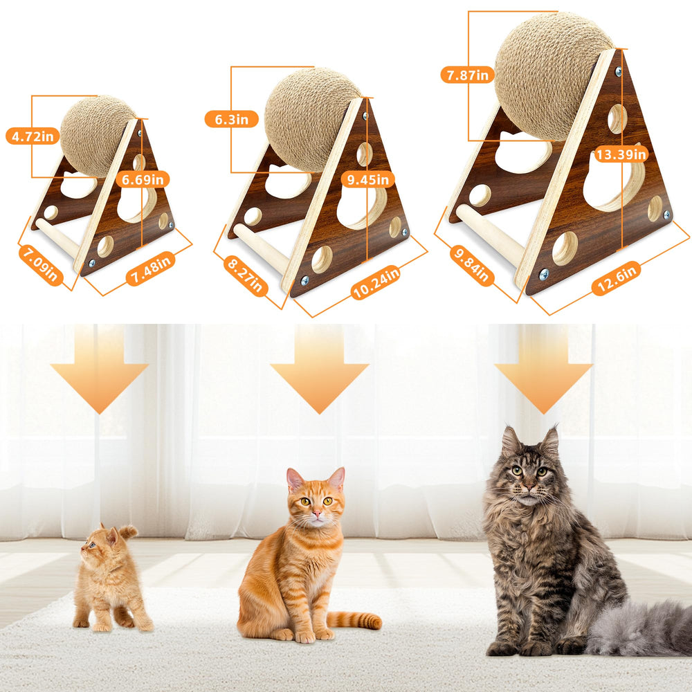 Googgoing cat scratcher ball with natural sisal rope ball for scratching