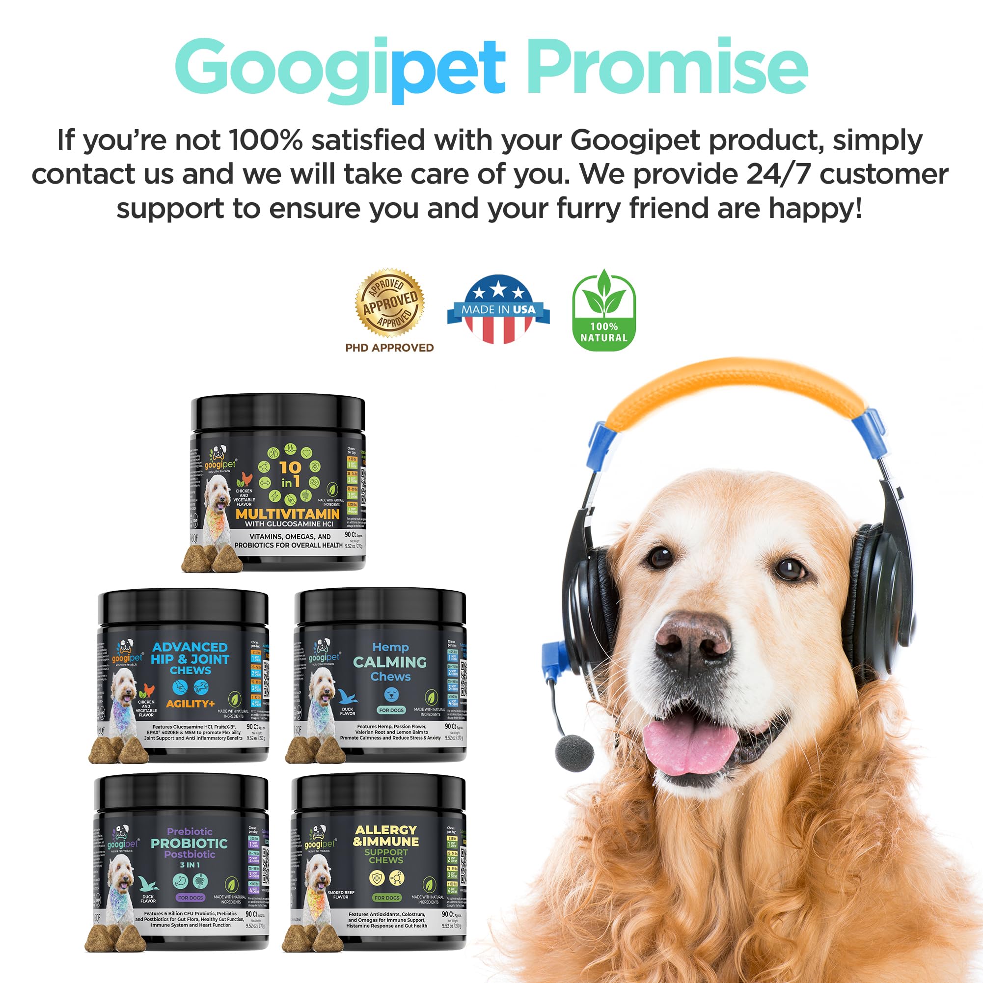 Googipet Daily Hemp Calming Chews separation time scene: calmer during owner's absence