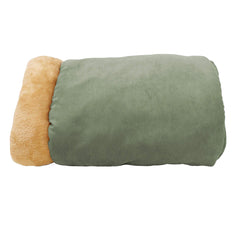 GOOPAWS burrow bed interior view highlighting plush faux fur for snuggling