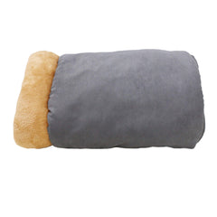 GOOPAWS Burrow Cat Bed gray open entrance for easy access and snuggle