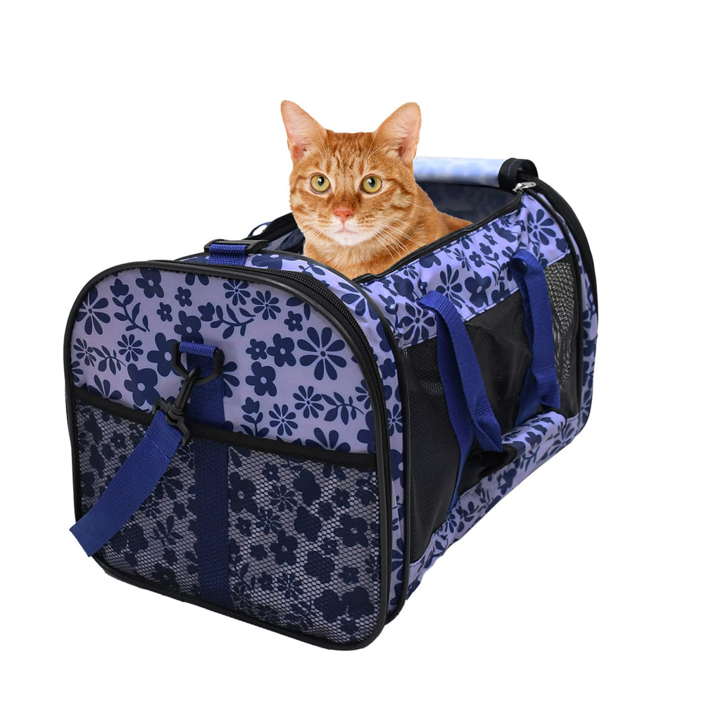 GOOPAWS soft-sided kennel carrier front view with breathable mesh for small pets