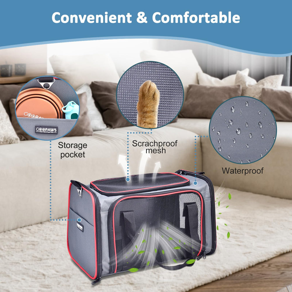 GOOPAWS waterproof durable material highlights weather resistance and easy cleanup