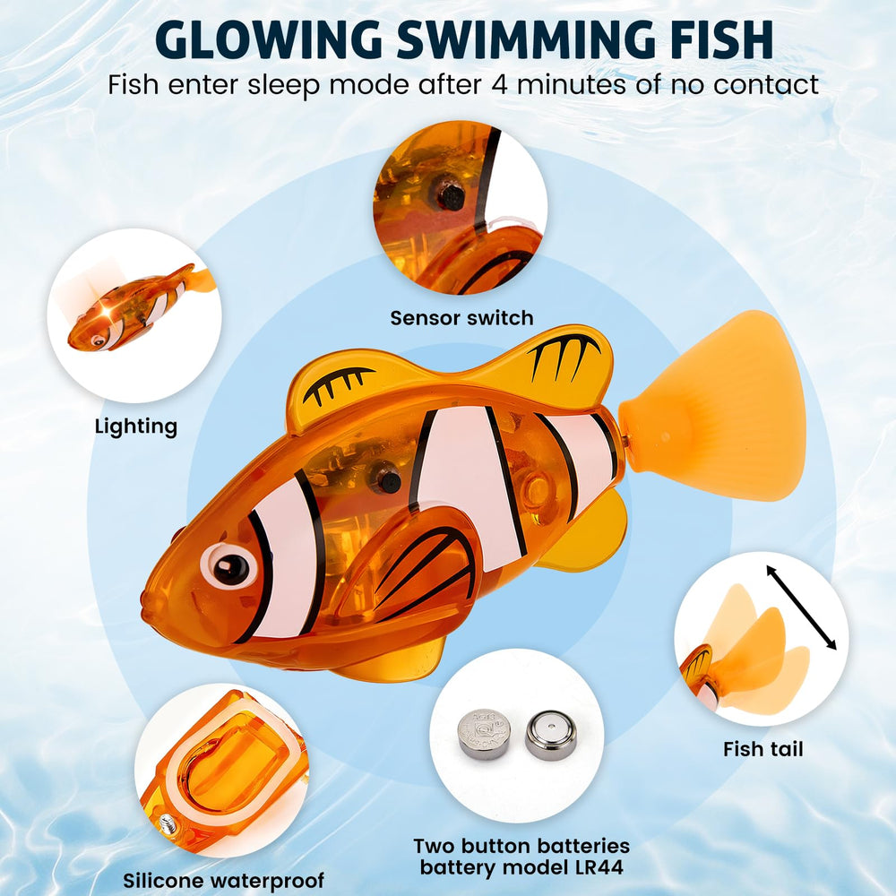 Goopreen sensory play mat featuring glowing fish for stimulation.