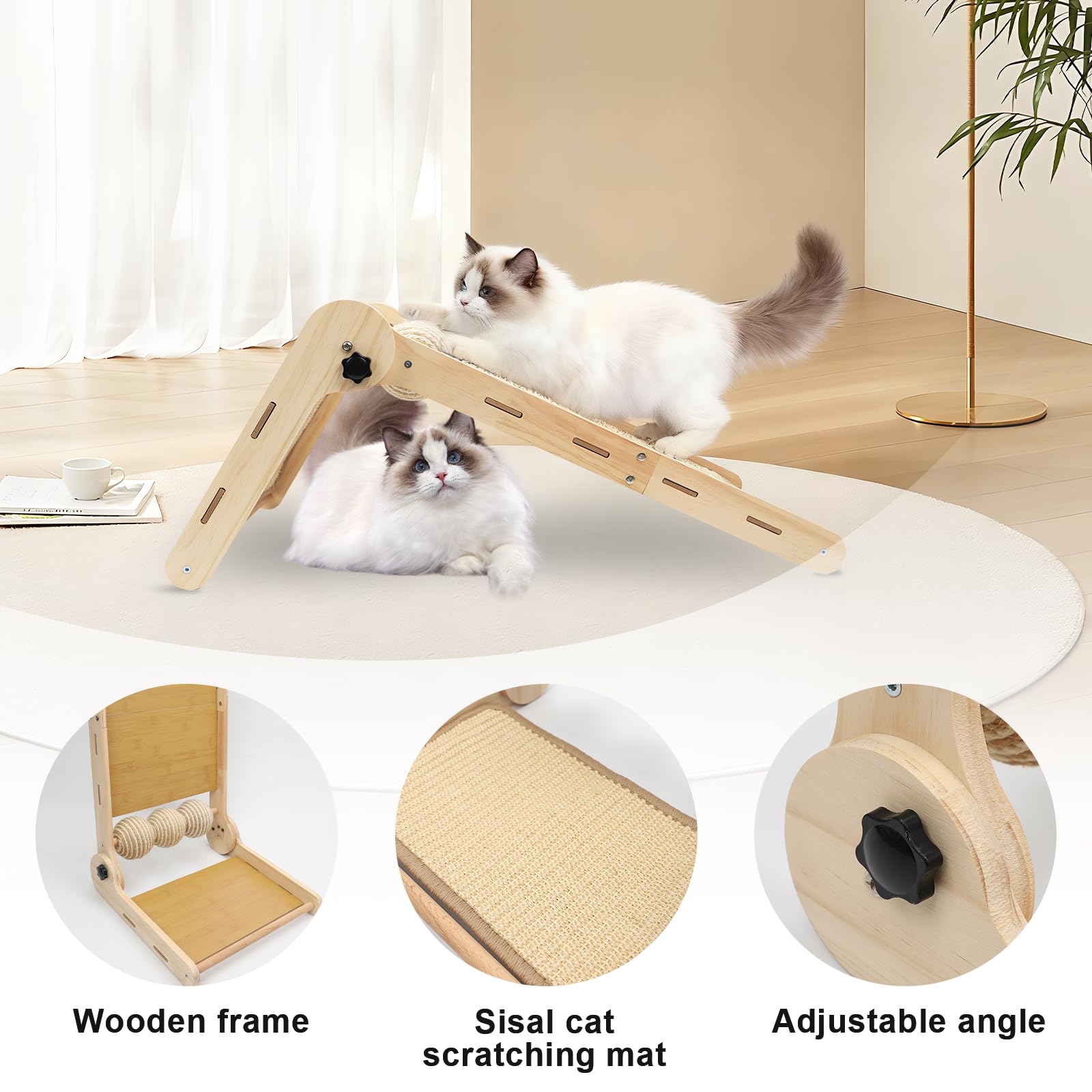 Goosheep 60-degree inverted angle supports varied scratching post positions