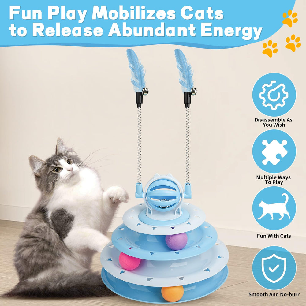 Goosheep interactive ball blue ideal for indoor kittens and small cats