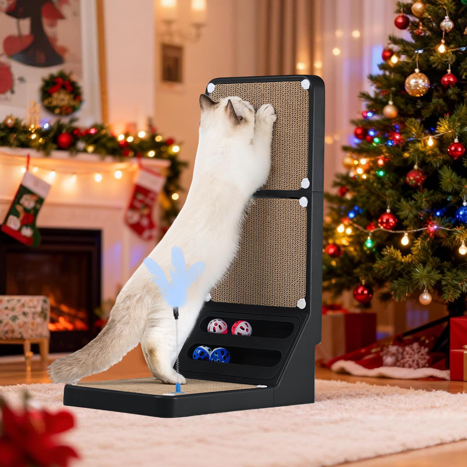 Goosheep sealed bottom prevents mess during scratching sessions.