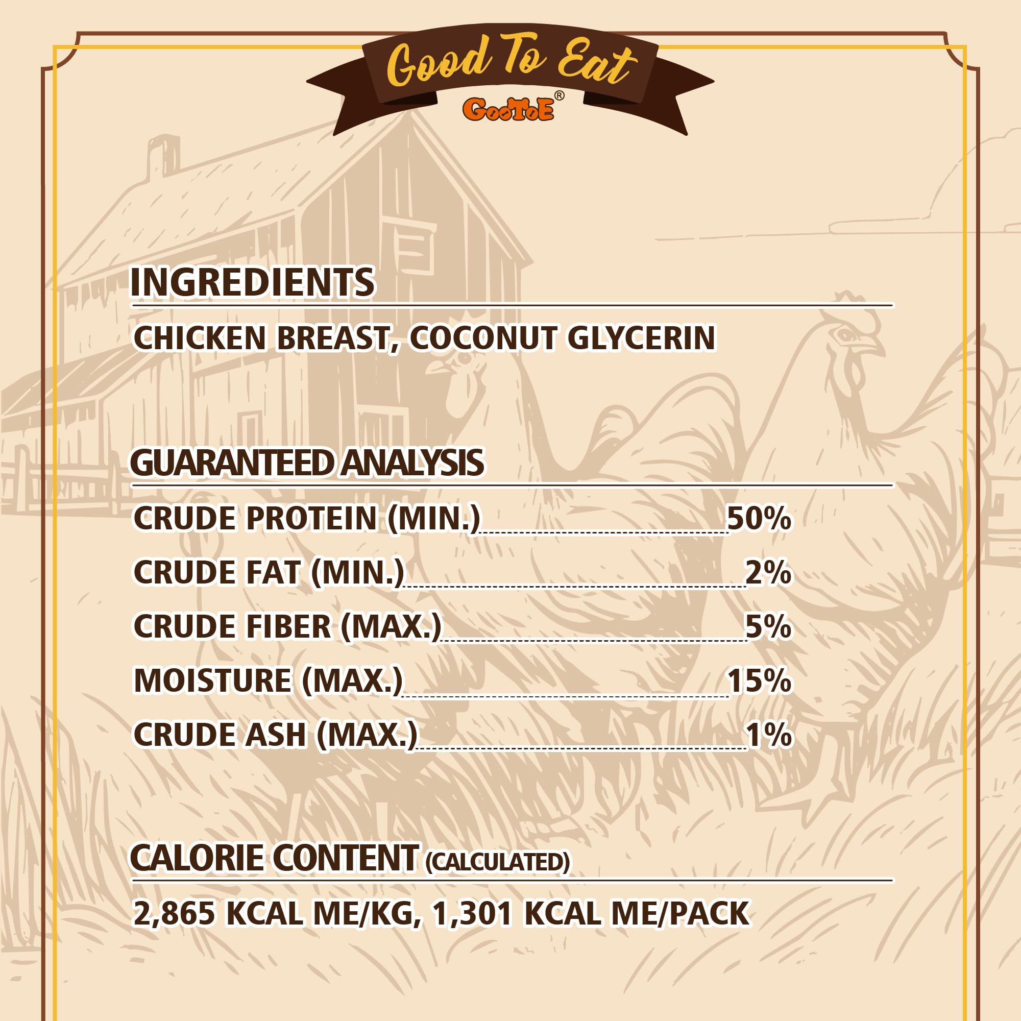 Gootoe Soft Chicken Breast Strips slow-roasted image conveying rich aroma and flavor.