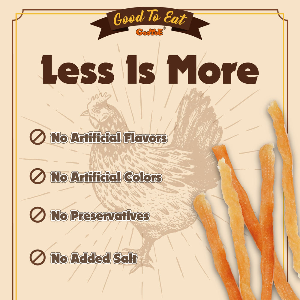 Gootoe Soft Chicken Sticks slow roasted in small batches for rich aroma.