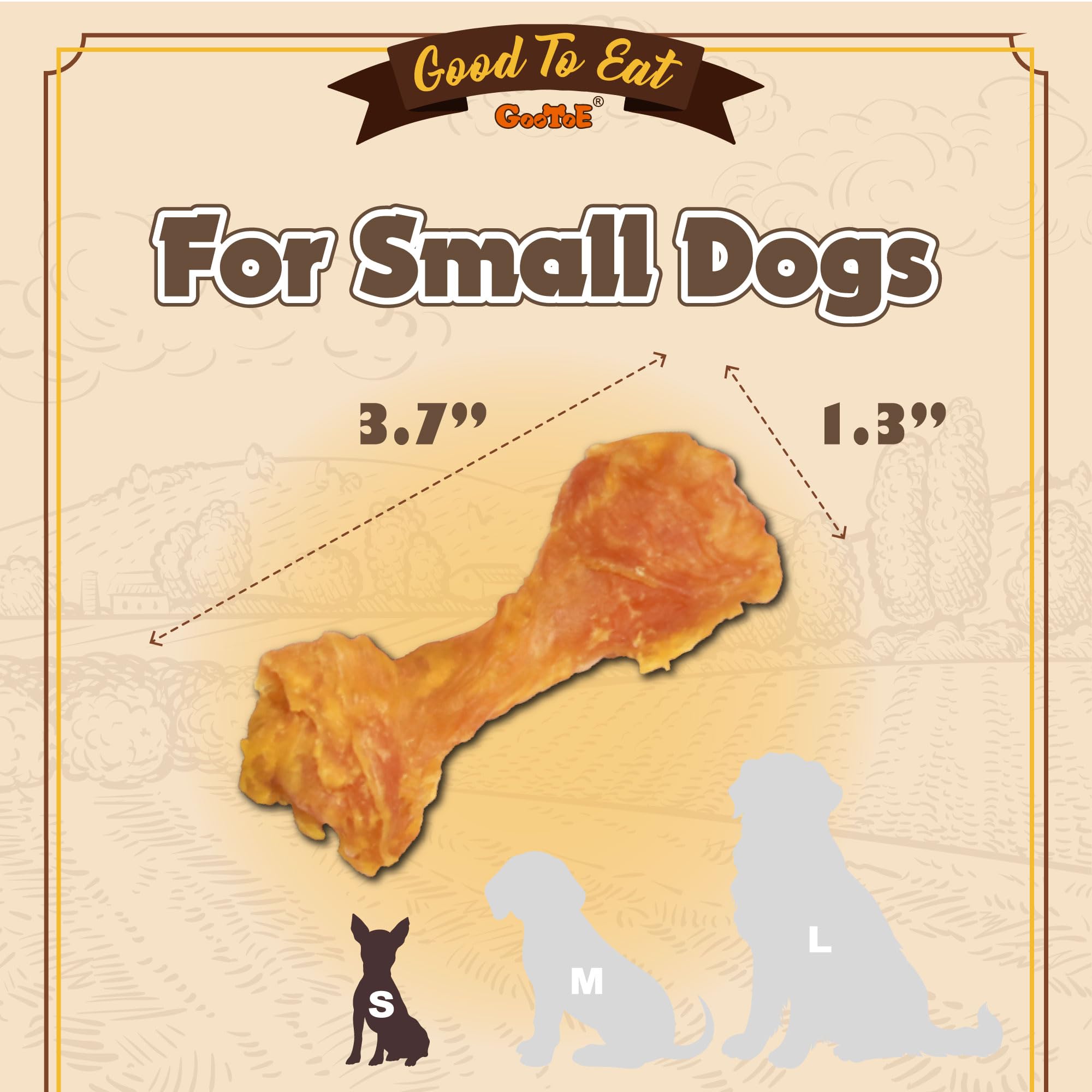 Gootoe turkey tendon closeup texture highlighting single-protein, gentle digestion.