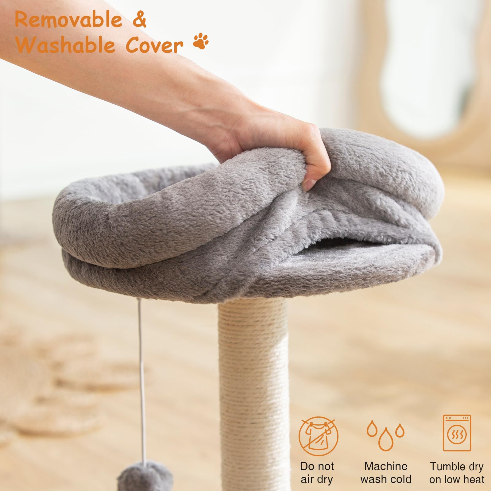 Goozii cat tree mouse toy promotes batting and chase activity