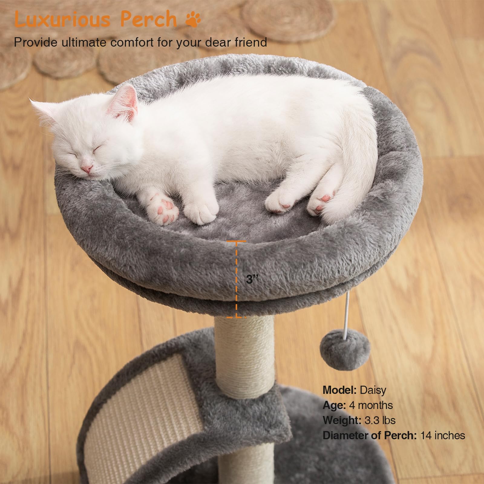 Goozii cat tree ramp offers easy access to the elevated bed