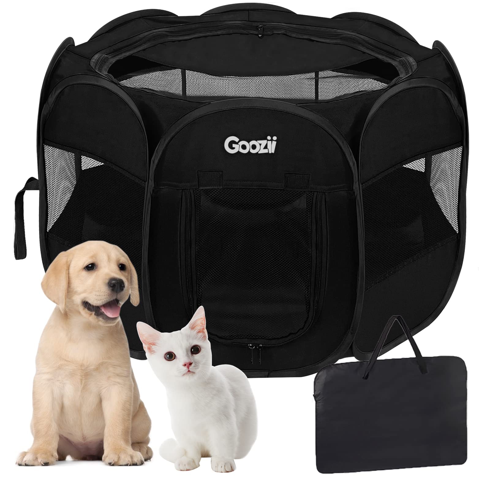 Goozii Multi-Pet Use highlights adaptability for dogs and cats.