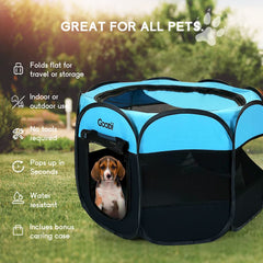 Goozii portable dog playpen breathable mesh for better airflow