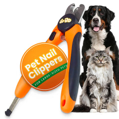 GoPets dog nail clippers with quick sensor guard for safer overcut protection.